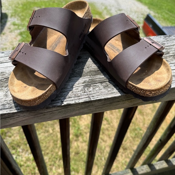 Birkenstock Birkibuc Mocha Arizona Sandals - Picture 2 of 5